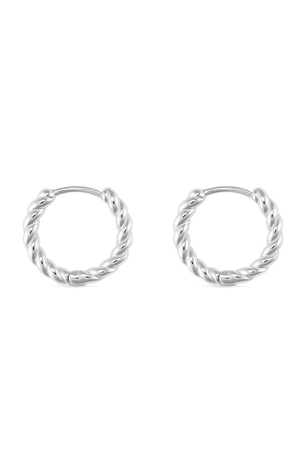 Small Silver Thin Hoop Earrings - Earrings - Elk & Bloom