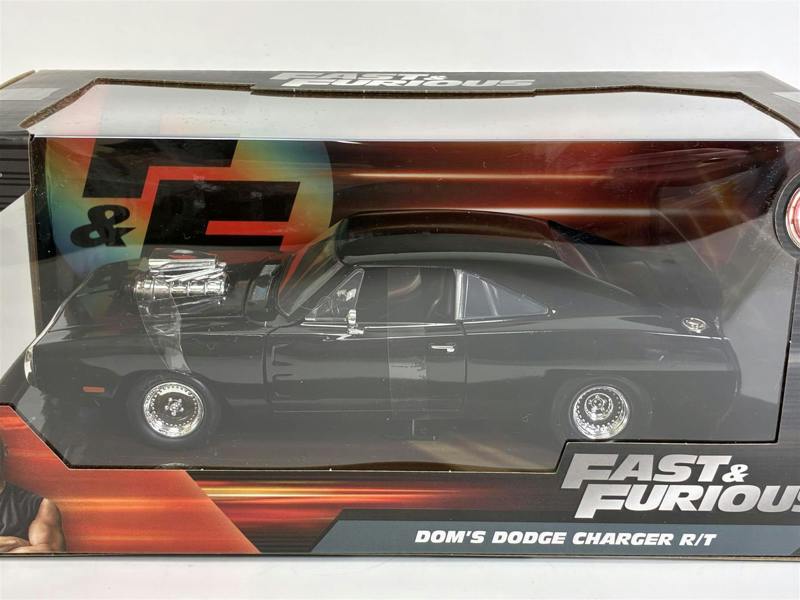 MCSlots Fast and Furious Doms Dodge Charger R/T Black 1:24 Scale Jada 31942 35424