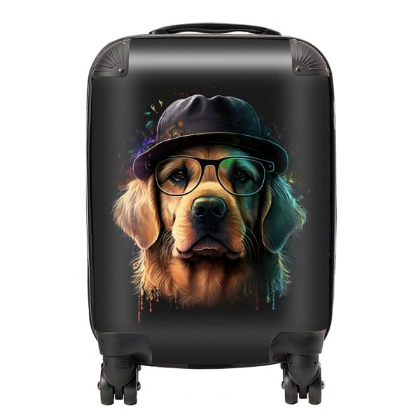 Warren Reed Golden Retriever Dog Splashart Suitcase