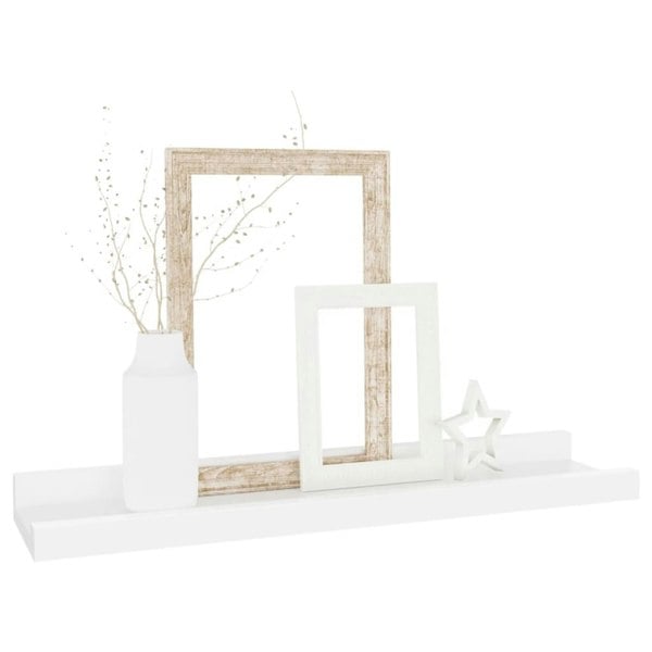 Berkfield Wall Shelves 4 pcs White 40x9x3 cm