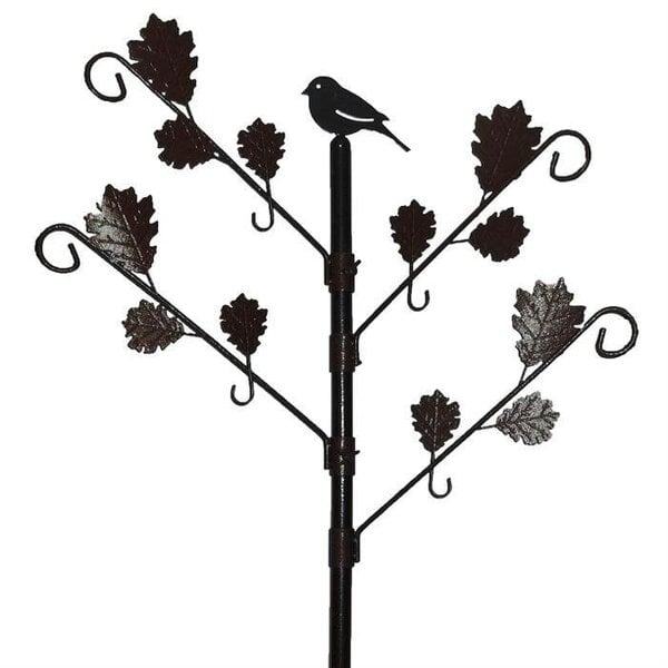 Grumpy Gardener Decorative Bird Feeding Station with 8 Hanging Hooks
