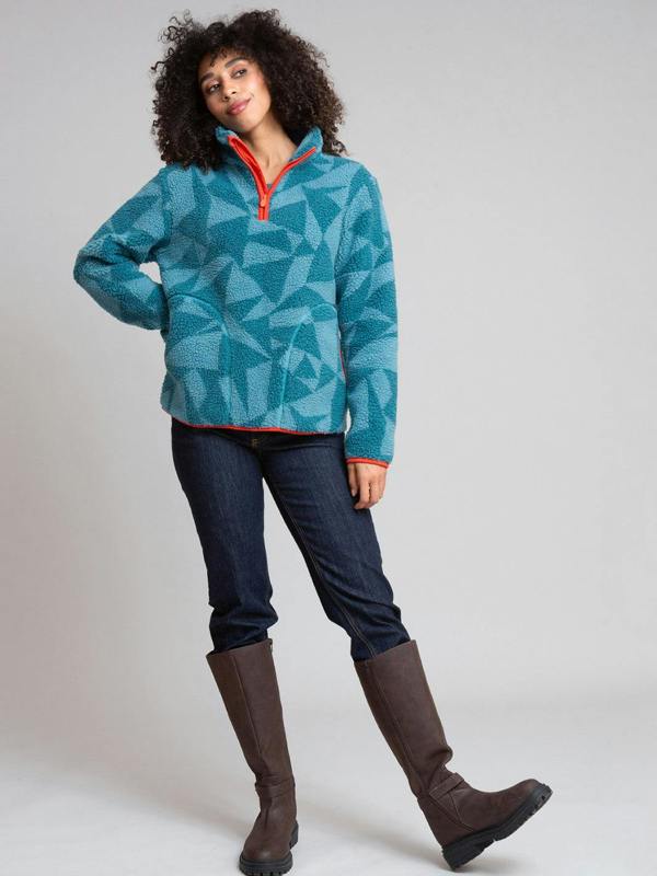 Kite Womens Geo Purbeck 1/4 Zip Teddy Fleece