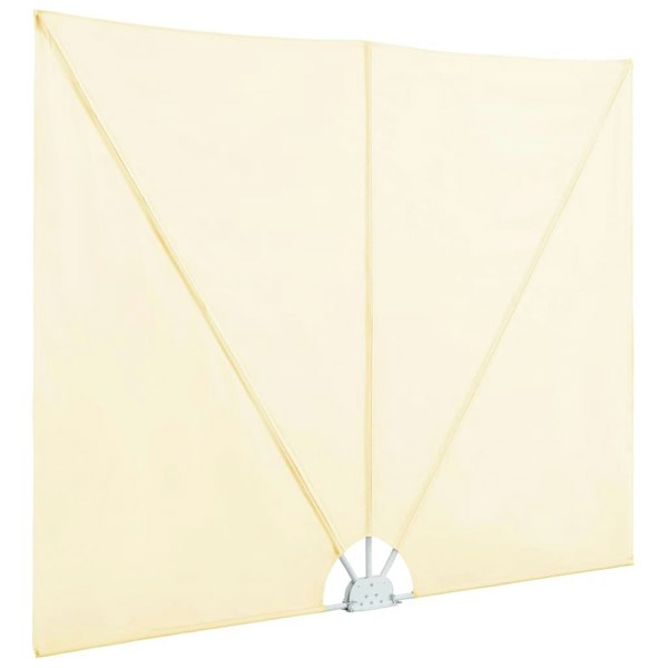 Berkfield Collapsible Terrace Side Awning Cream 240x160 cm
