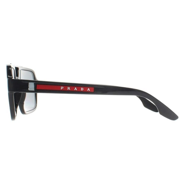 Prada Sport Sunglasses PS01XS 1AB02G Black Dark Grey Polarized