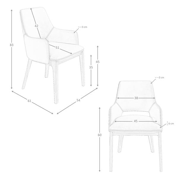 Angel Cerdá Brown Leatherette Chair 4157