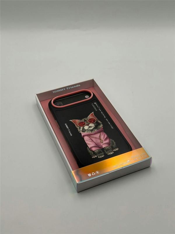 Nimmy Friends Nimmy Glasses Cool Cat Case with MagSafe for iPhone 17 Air 6.5" Black Pink - N-YJ-IP17-AIR-018