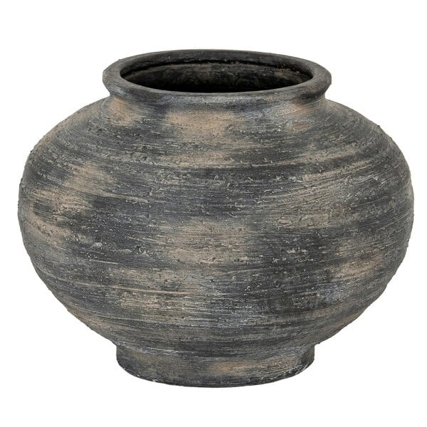Wyld Haus Bramble Dark Aged Squat Layered Ceramic Vase