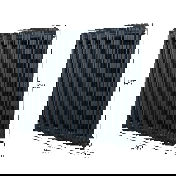 Monstershop Traditional 2 Column Radiator - 600 x 832mm - Anthracite Grey