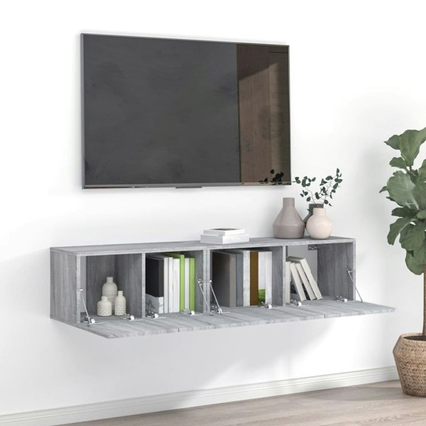 Berkfield 2 Piece TV Cabinet Set Grey Sonoma Engineered Wood