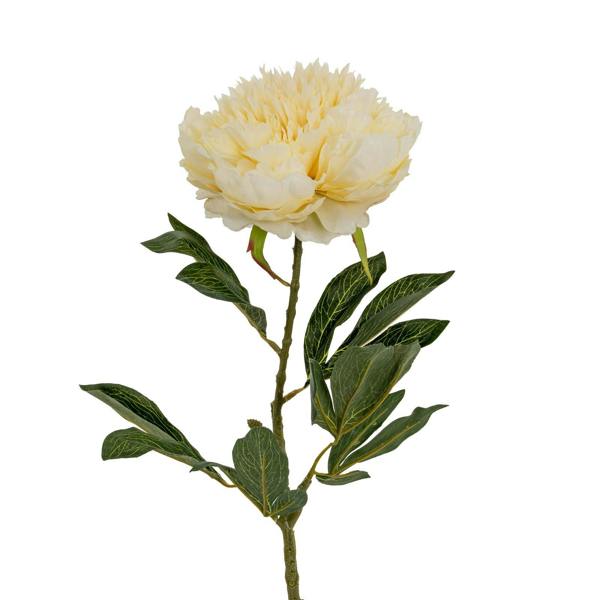 Hill Interiors Double Peony Artificial Plant - Cream/Buttermilk - 