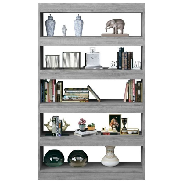 Berkfield Book Cabinet/Room Divider Grey Sonoma 100x30x166 cm