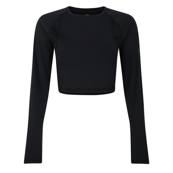 Umbro Women's Pro Training Long-Sleeved Crop Top - Black