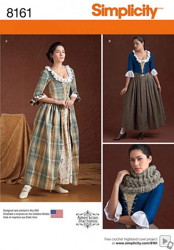 Simplicity Sewing Pattern 8161, Costumes, Vintage Style for Women, H5 (6-8-10-12-14) - Intermediate