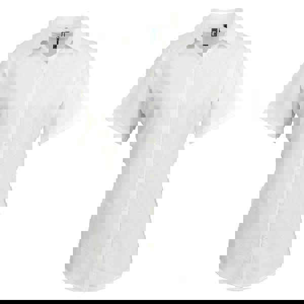 Premier Womens/Ladies Signature Pearlised Oxford Short-Sleeved Shirt - White