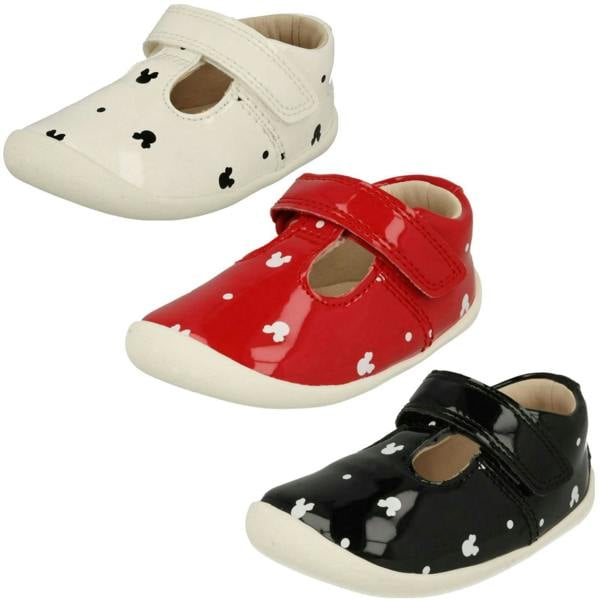 Clarks Girls Clarks Disney Detailed T-Bar Shoes Roamer Polka