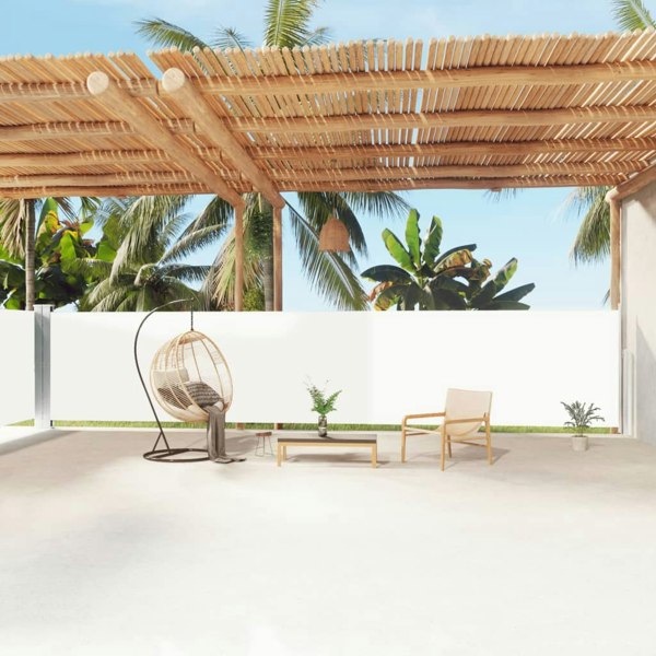 Berkfield Retractable Side Awning Cream 160x1200 cm