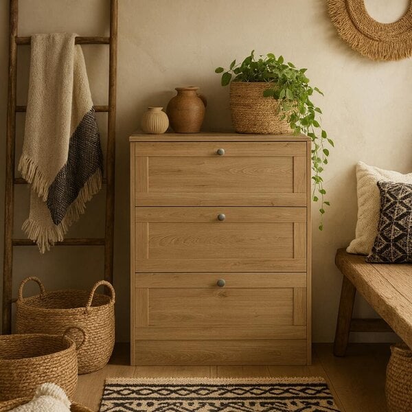 Wyld Haus Cherryfern Chest with 3 Frame Drawers in Jackson Hickory