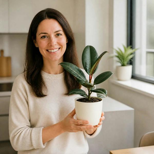 Ficus Robusta Rubber Plant 17cm Pot – Easy Care Indoor Houseplant Plants By Post