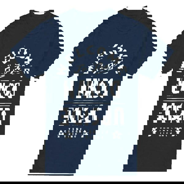 Stranger Things Mens Welcome To The Upside Down T-Shirt - Navy