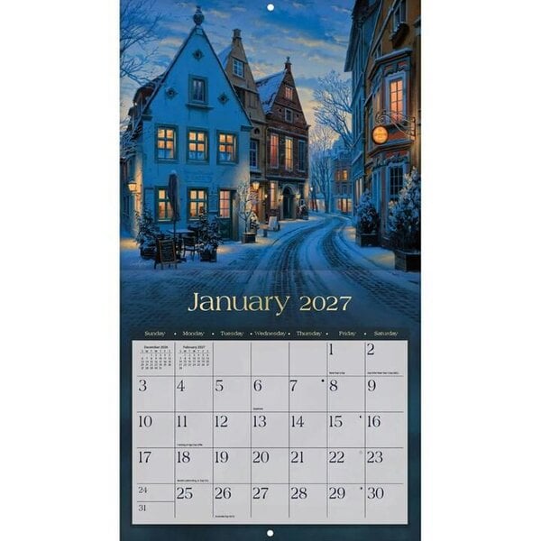 Around The World Deluxe Calendar 2027, Deluxe Calendars, Month To View, Travel, Gift