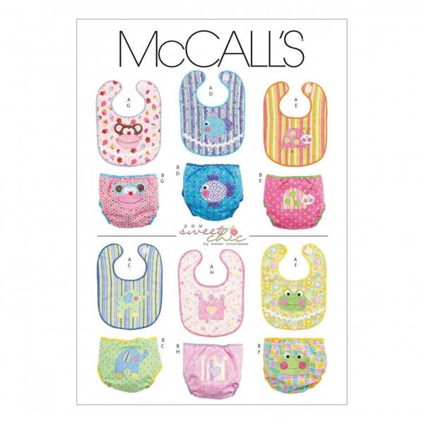 McCalls 6108 Paper Sewing Pattern – Baby Accessory & Bib, Intermediate