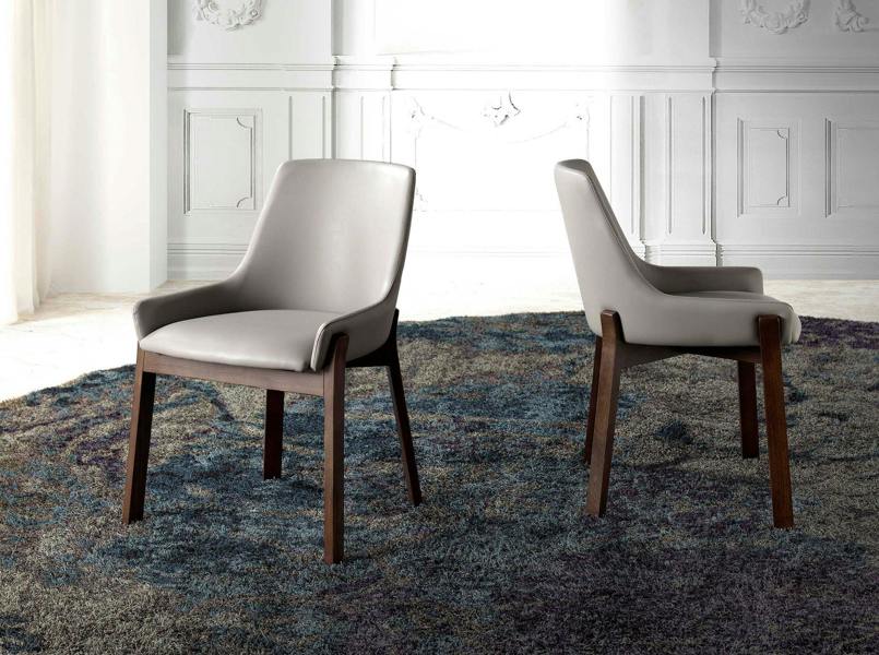 Angel Cerdá Dark Mink Leatherette Chair 4017