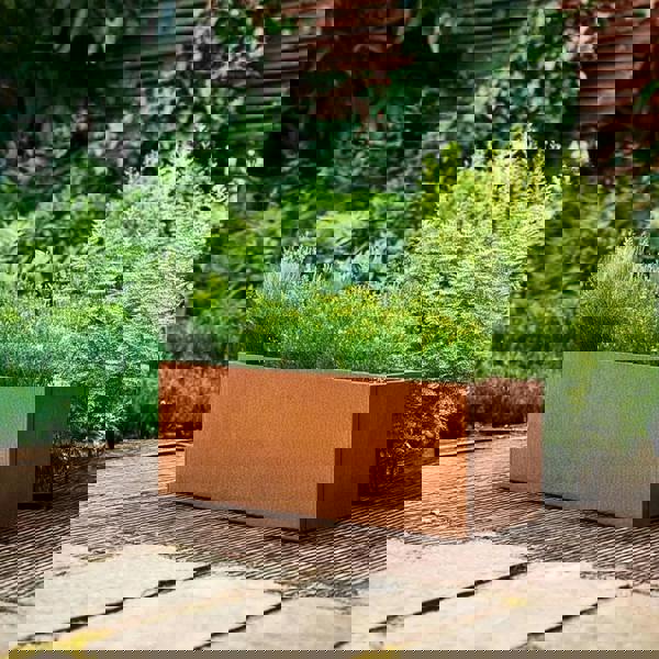 Nicoman Corten Steel Trough Planter Pre-Rusted 80cm x 30cm