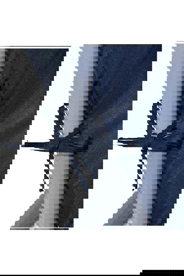 Living and Home 160x50cm Dark Blue Outdoor Sun Lounger Cushion with Slip-Over Back & Side Tie Straps