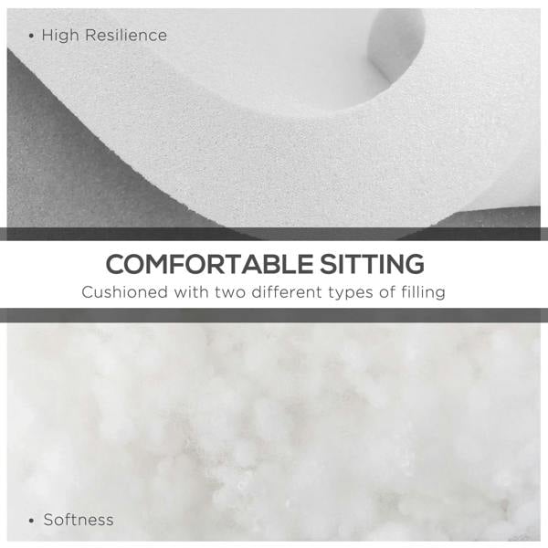 Seat cushion comfort filling close-up with soft cushioned texture