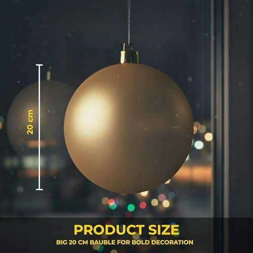 2cm Matte Champagne Christmas Bauble for Elegant Home and Tree Decorations image 7