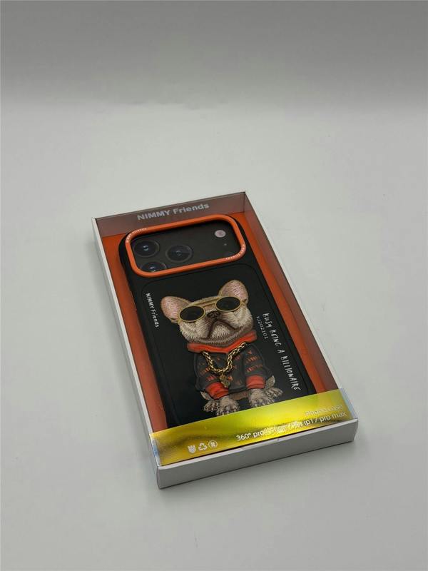 Nimmy Friends Nimmy Glasses Cool Dog Case with MagSafe for iPhone 17 Pro Max 6.9" Black Orange - N-YJ-IP17-PRO-MAX-01