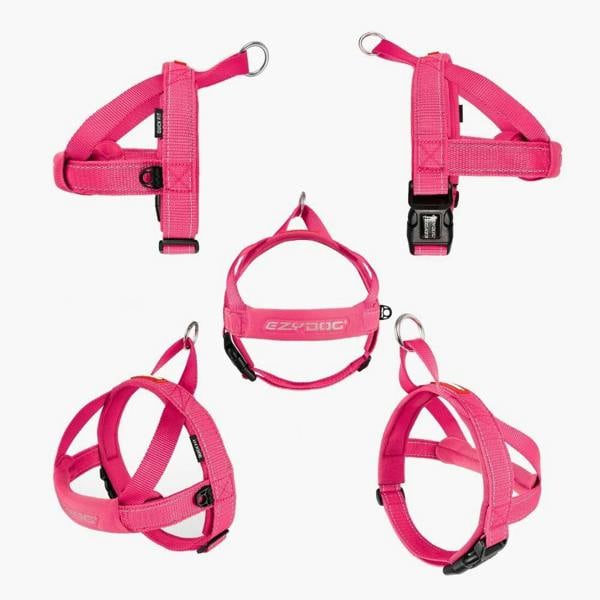 EzyDog Quick Fit Dog Harness in Pink