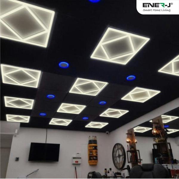 ENER-J Double Square Borderline LED Panel, 60x60 40W 4000 Lumens, 3 Years warranty | Pack of 6 - 4000K