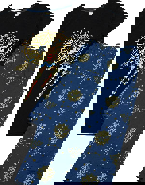 DC Comics Womens Black Wonder Woman Short Sleeve Long Leg Pyjama Set