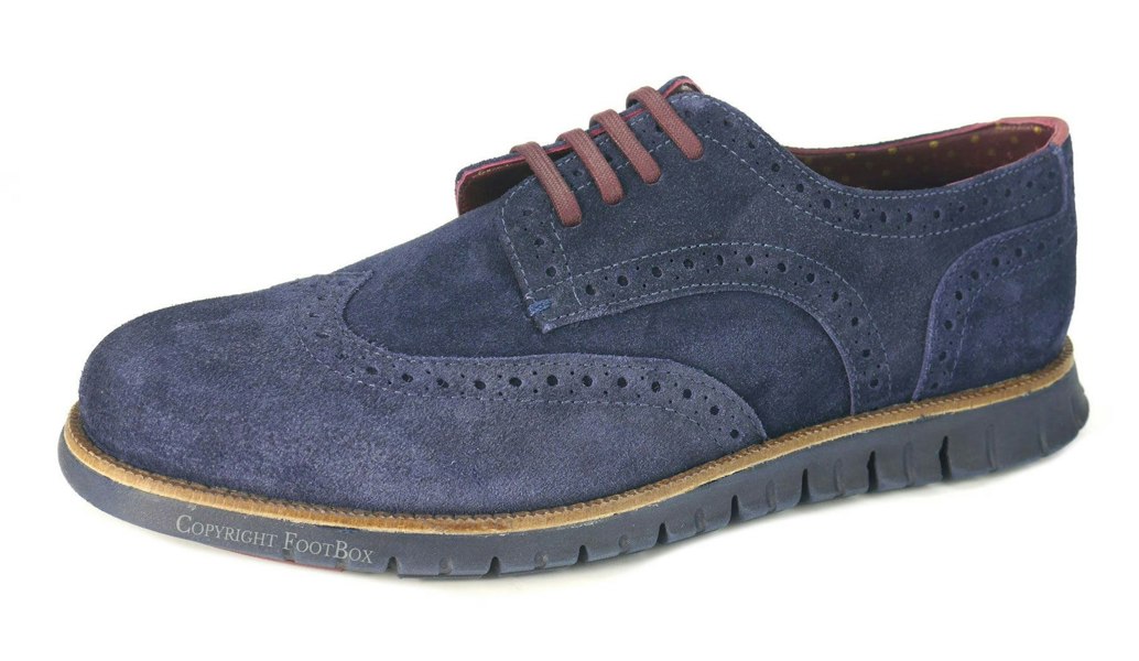 London Brogues Gatz Derby Suede Lightweight Flexible Mens Shoes