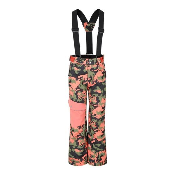 Dare 2B Childrens/Kids Pow Camo Ski Trousers - Orange Rust - 