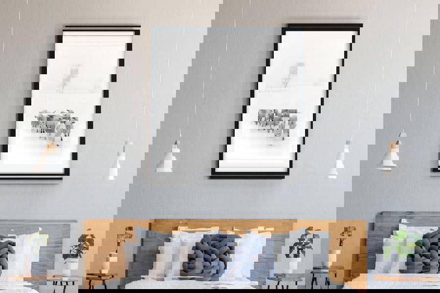 winter sheep framed art print