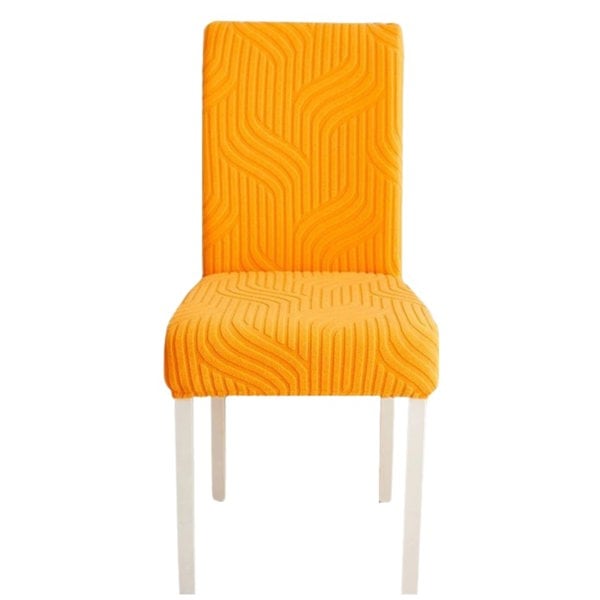 Anyseat Chair Cover Orange Linear Design with Anti-Dirt and Elastic Material for Dining Room Kitchen Wedding Hotel Banquet Restaurant