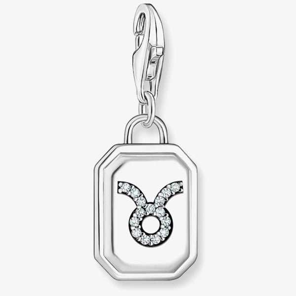 THOMAS SABO Silver Octagonal Cubic Zirconia Taurus Charm 2151-643-21