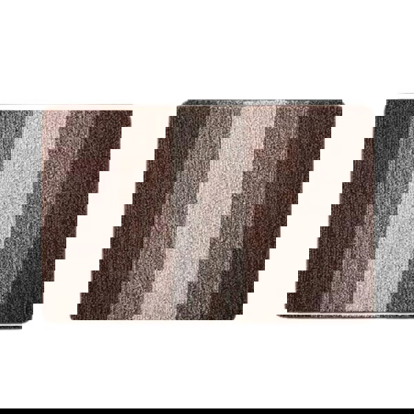 Anyhouz Anymat Doormat Brown Stripe Non Slip Dirt Resistant Mat For Kitchen And Bathroom