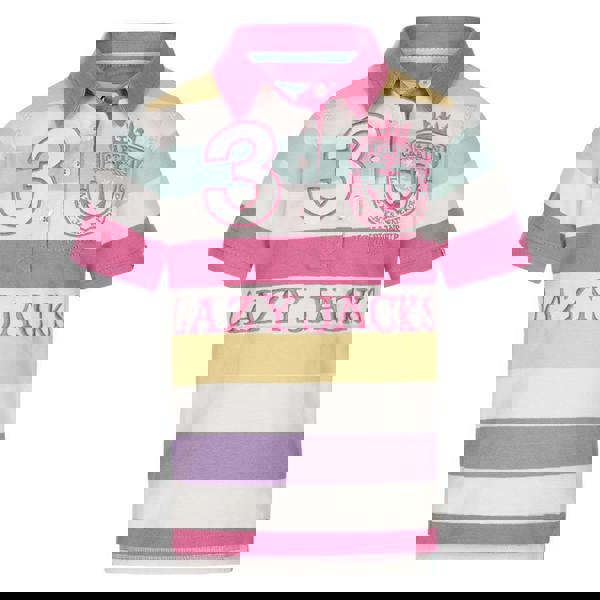 Lazy Jacks Girls Stripe Polo Shirt - Multicoloured