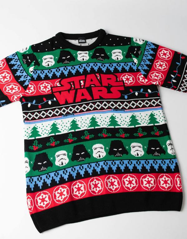 Star Wars Mens Multicoloured Logo Christmas Jumper