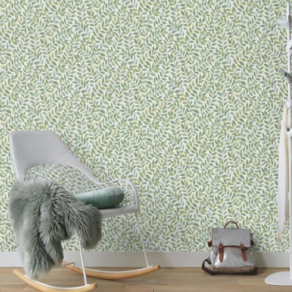 Erismann Ameroso Morris Style Leaf Wallpaper