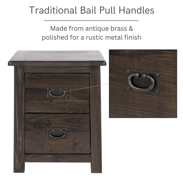 Core Products Boston 2-Drawer Petite Bedside Cabinet