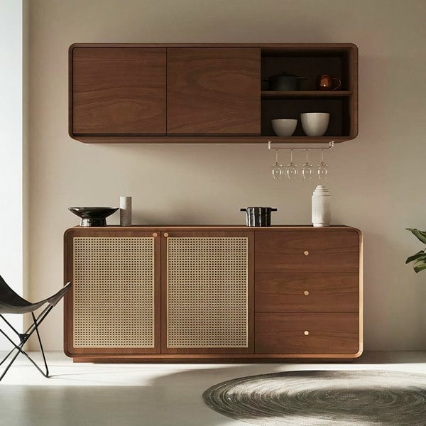 Topaz Cabinet, Wood & Rattan, Three Different Styles-Ritconcept-Rit Concept