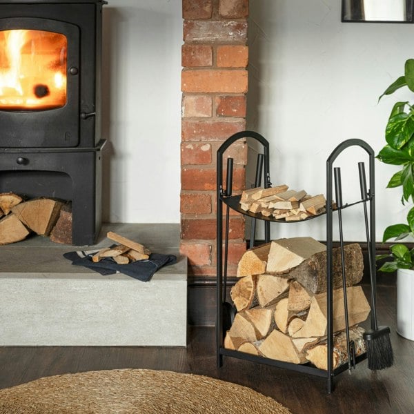 Ivyline Curved Log Holder with Companion Set