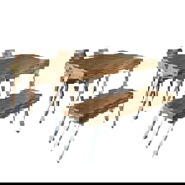 IH Design Aaron Wood & Metal Medium Dining Table 1.5m