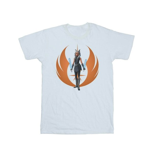 Star Wars Mens Clone Wars Ahsoka Rebel Pose T-Shirt - White