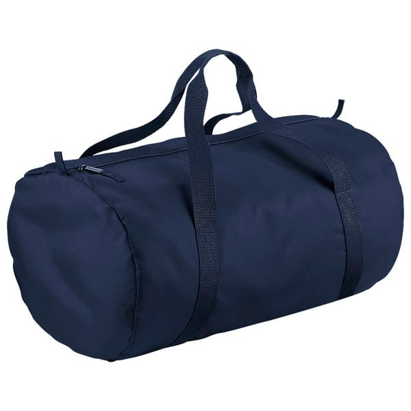 BagBase Packaway Barrel Bag / Duffle Water Resistant Travel Bag (32 Litres) (Pack of 2) - French Navy/French Navy