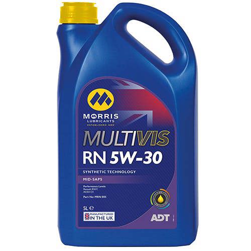 Morris 5w30 Fully Synthetic Engine Oil Morris Multivis Mid Saps C3 Renault RN17  5L